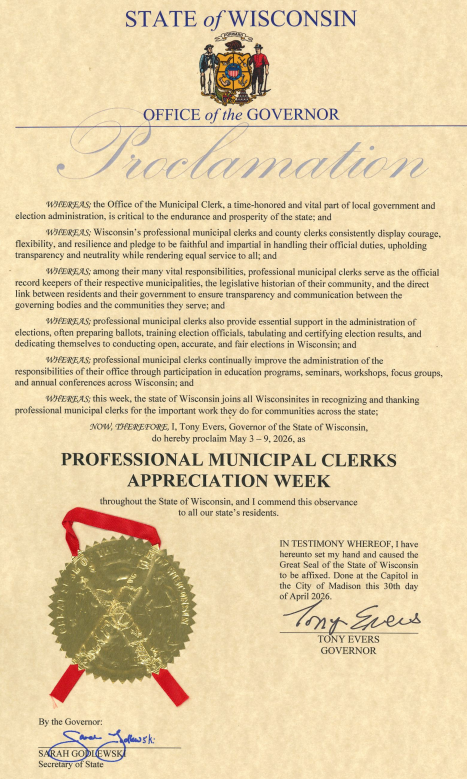Municipal Clerks Appreciation Week